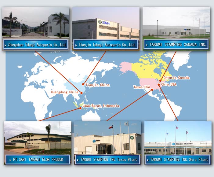 Global production system with 5 overseas locations